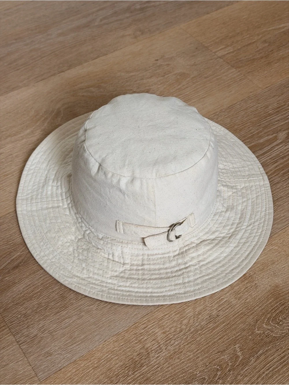 NWOT Madewell Linen Flax Cotton Bucket Hat Wide Brim Packable Sun Hat M/L
